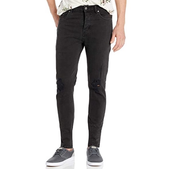 Zanerobe Other - Men’s Charcoal Distressed Rips Holes Skinny Jeans